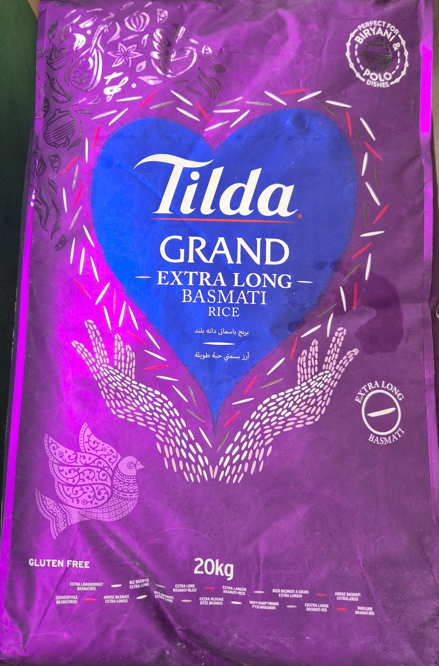 TILDA EXTRA LONG BASMATI RICE 20 KG